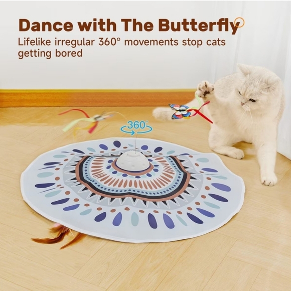 Potaroma 3 In 1 Hide and Seek Butterfly Cat Toy EUC - Picture 9 of 14